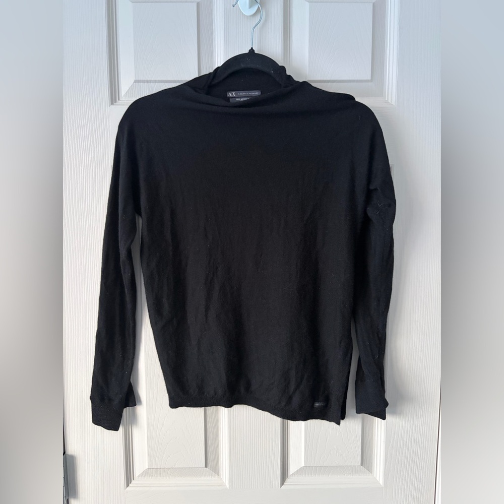XXS Black Merino Wool Armani Exchange Sweater